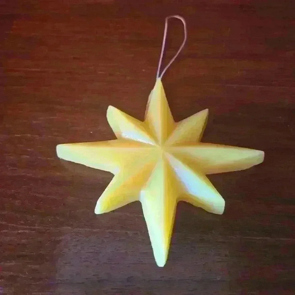 Handmade Beeswax Ornament - Large  Star - Different Lengths - Picture 2 of 4